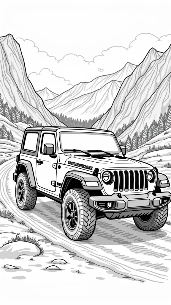 jeep wrangler coloring pages